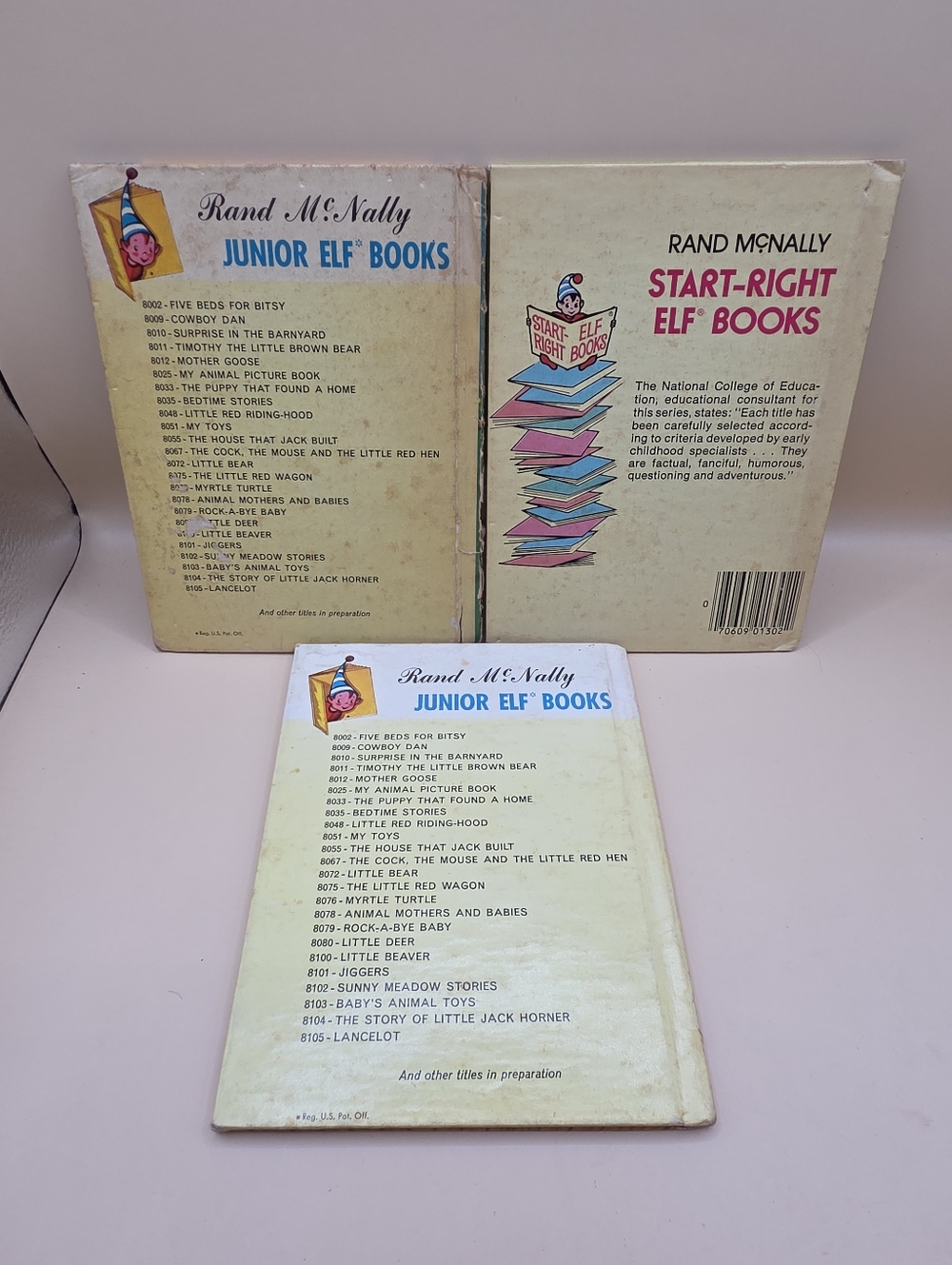 Vintage Junior Elf Books Mother Goose Three Little Kittens Rand McNally - Picture 3 of 4